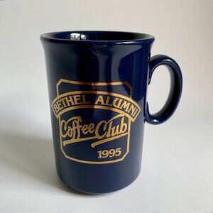 1995 Bethel Alumni Coffee Club Vintage Navy Gold Mug